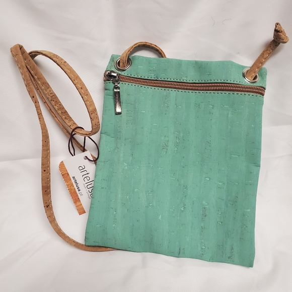 Artelusa Bags Artelusa Cork Crossbody Bag Watergreen In Color Poshmark